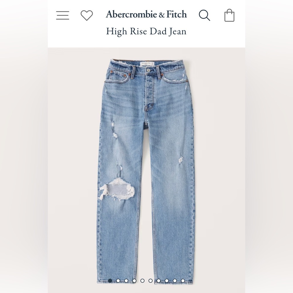 Abercrombie & Fitch The Dad High Rise Jean. Size 6.